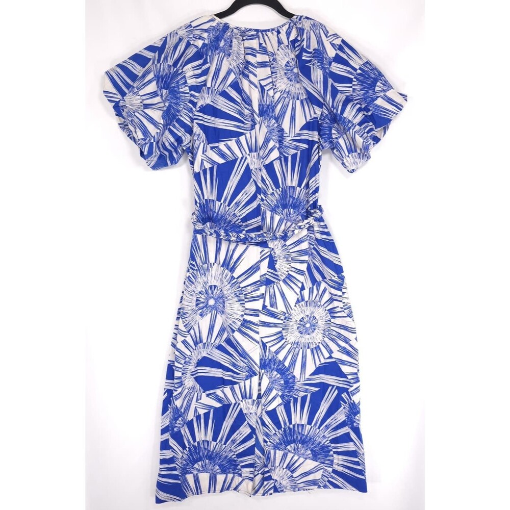 MARIE OLIVER New Foster Dress SMALL Blue White Radiance Tie Cotton 2F13-138-229A - Picture 6 of 12